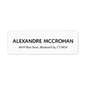 Elegantes Script-Typografie-Rücksendeadresse-Label (Vorne)