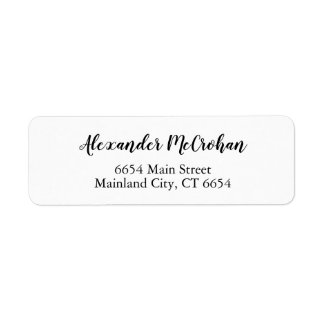 Elegantes Script-Typografie-Rücksendeadresse-Label