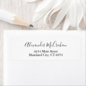 Elegantes Script-Typografie-Rücksendeadresse-Label (Insitu)