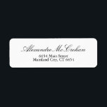 Elegantes Script-Typografie-Rücksendeadresse-Label<br><div class="desc">Elegantes Script Typografy Rücksendeadresse Label. Für weitere Anpassungen klicken Sie bitte auf die Schaltfläche "Anpassen" und verwenden Sie unser Designwerkzeug,  um diese Vorlage zu ändern.</div>