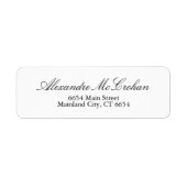 Elegantes Script-Typografie-Rücksendeadresse-Label (Vorne)