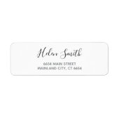 Elegantes Script-Typografie-Rücksendeadresse-Label (Vorne)