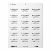 Elegantes Script Typografy Address Label Adressaufkleber (Vorne)