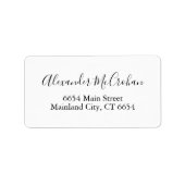 Elegantes Script Typografy Address Label Adressaufkleber (Vorne)