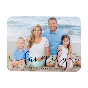 Elegantes Script Typografy Family Foto Magnet