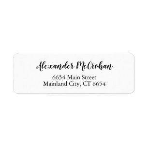 Elegantes Script Typografy Return Address Label
