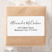 Elegantes Script Typografy Shipping Address Label (Insitu)