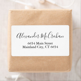 Elegantes Script Typografy Shipping Address Label