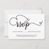 Elegantes Script UAWG E-Mail reserviert SitzHochze RSVP Karte (Vorderseite)