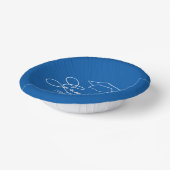 Elegantes Script und Grad Cap Blue Pappteller (Gewinkelt)