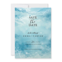 Elegantes Script UnderSea Save the Date Wassercolo