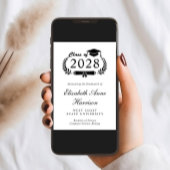 Elegantes Script-Uni-Abschluss-Party Einladung