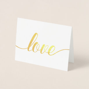 Elegantes Script Valentine's Day Foto Folienkarte