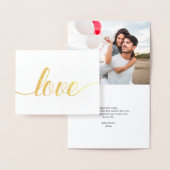 Elegantes Script Valentine's Day Foto Folienkarte (Anzeige)