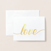 Elegantes Script Valentine's Day Foto Folienkarte (Vorderseite mit Umschlag)