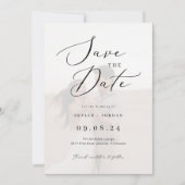 Elegantes Script Vellum Overlay Foto Hochzeit Save The Date (Vorderseite)