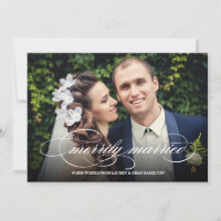 Elegantes Script Verheiratetes Holiday Foto