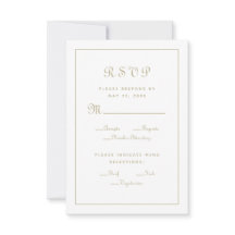 Elegantes Script Wahlmenü Goldene Hochzeit