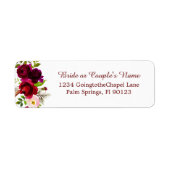 Elegantes Script Watercolor Burgundy Floral (Vorne)