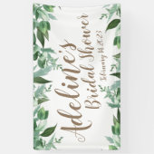 Elegantes Script Watercolor Grüne Brautparty Banner (Vertikal)