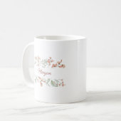 Elegantes Script Watercolor Personalisiert Kaffeetasse (Vorderseite Links)
