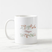 Elegantes Script Watercolor Personalisiert Kaffeetasse (Links)
