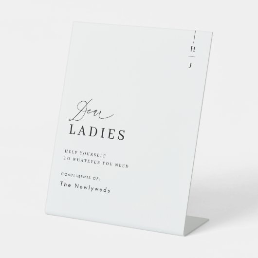 Elegantes Script Wedding Bad Basket Sockelschild (Vorderseite)