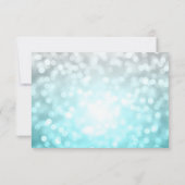 Elegantes Script Wedding Beach Bokeh Lights Save The Date (Rückseite)