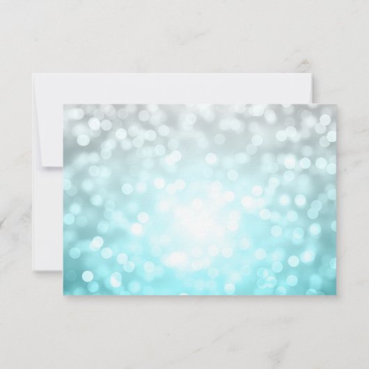 Elegantes Script Wedding Beach Bokeh Lights Save The Date (Rückseite)