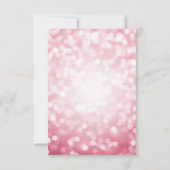 Elegantes Script Wedding Blush Pink Bokeh Lights Save The Date (Rückseite)