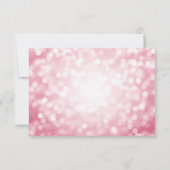 Elegantes Script Wedding Blush Pink Bokeh Lights Save The Date (Rückseite)
