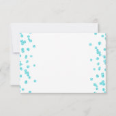 Elegantes Script Wedding Confetti Türkis Save The Date (Rückseite)