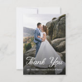 Elegantes Script Wedding Danke Ihnen 2 Foto (Vorderseite)