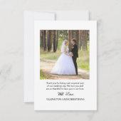 Elegantes Script Wedding Danke Ihnen 2 Foto (Rückseite)