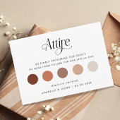 Elegantes Script Wedding Dress Code Gastkleid Begleitkarte