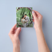 Elegantes Script Wedding Foto Danke Karte (Gruppe)