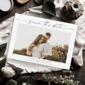 Elegantes Script Wedding Foto Einladung