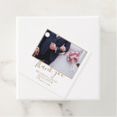 Elegantes Script Wedding Foto Vielen Dank Geschenkanhänger (Beispiel)