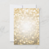Elegantes Script Wedding Gold Bokeh Lights Save The Date (Rückseite)