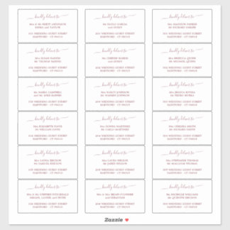 Elegantes Script Wedding Guest Address Label