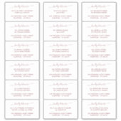 Elegantes Script Wedding Guest Address Label (Vorderseite)
