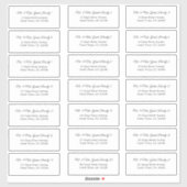 Elegantes Script Wedding Guest Address Labels (Blatt)