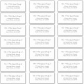 Elegantes Script Wedding Guest Address Labels (Vorderseite)