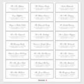 Elegantes Script Wedding Guest Address Labels (Blatt)