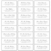 Elegantes Script Wedding Guest Address Labels (Vorderseite)