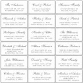 Elegantes Script Wedding Guest Address Labels (Vorderseite)