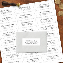 Elegantes Script Wedding Guest Address Labels