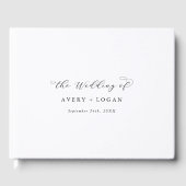 Elegantes Script Wedding Guest Book Gästebuch (Vorderseite)