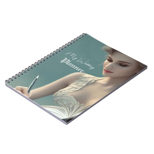 Elegantes Script Wedding Journal Notizblock (Linke Seite)