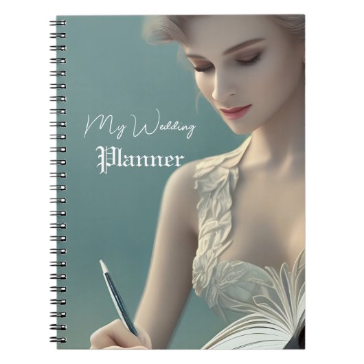 Elegantes Script Wedding Journal Notizblock (Vorderseite)